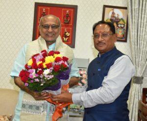 रायपुर : उप राष्ट्रपति राधाकृष्णन से मुख्यमंत्री साय ने की भेंट…