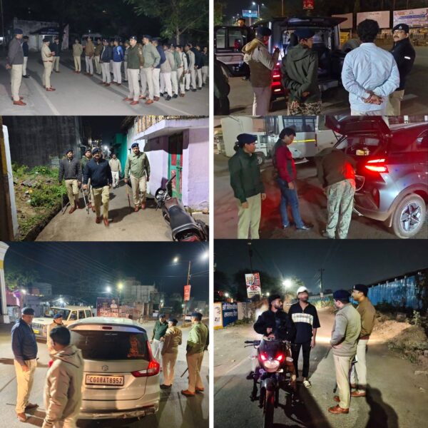 राजनांदगांव पुलिस ने अपराध नियंत्रण के लिए पुलिस चौकी चिखली क्षेत्र में विशेष कांबिंग गश्त अभियान चलाया…