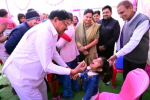 पल्स पोलियो अभियान का बेमेतरा मे हुआ शुभारम्भ…