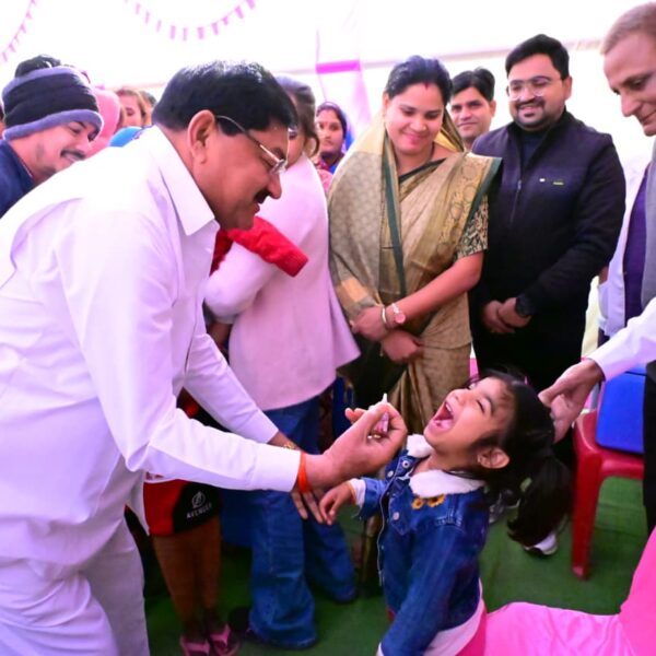 पल्स पोलियो अभियान का बेमेतरा मे हुआ शुभारम्भ…