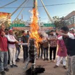 भूपेश बघेल और टी एस सिंहदेव का भाजयुमो ने किया पुतला दहन…